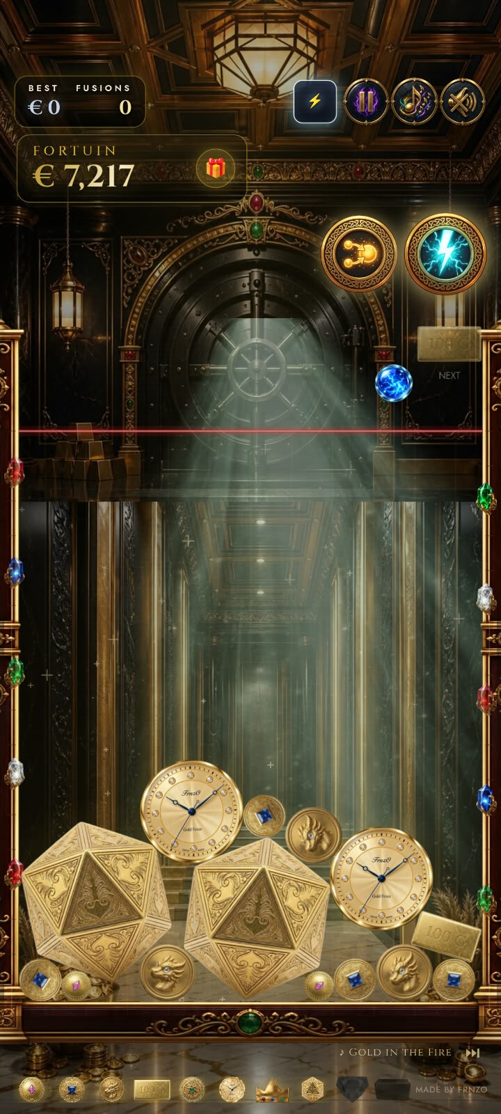 De schattenkluis met de beschikbare power-ups