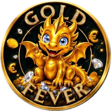 Gold Fever-logo met een gouden draak
