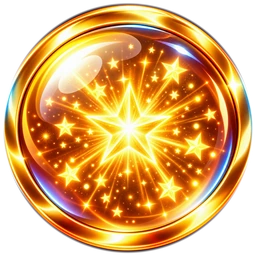 Gloeiende gele Midas Touch-orb