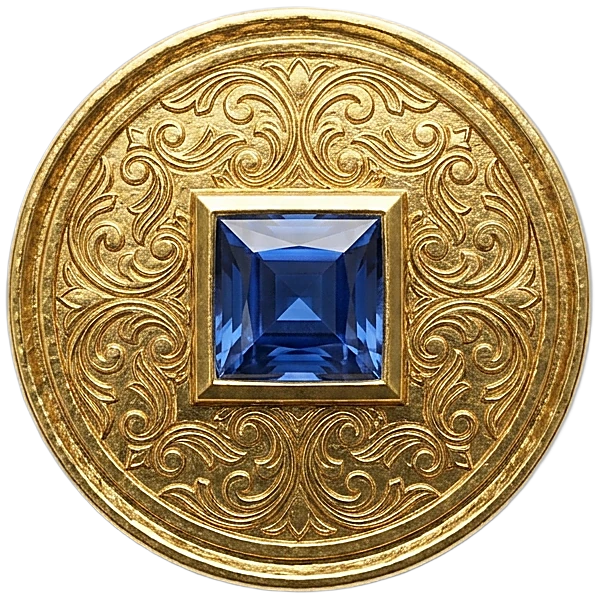 Een gouden munt die in de kluis valt